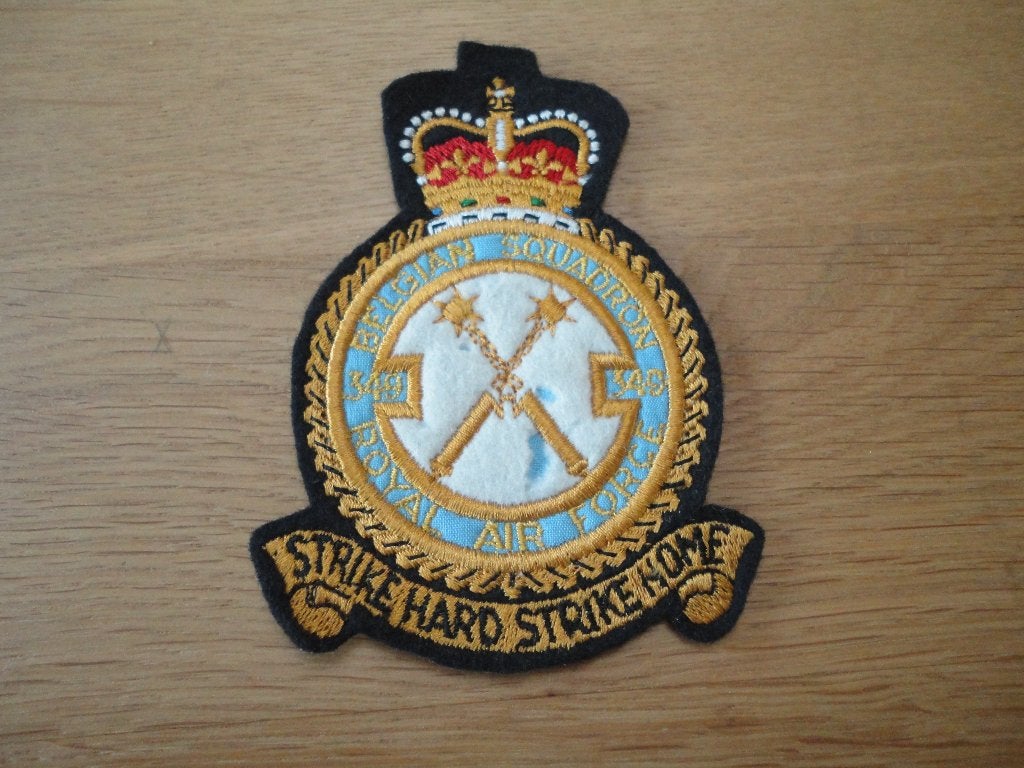 Embleem 349 Belgische Squadron Royal Air Force, Verzamelen, Ophalen of Verzenden, Luchtmacht, Overige gebieden, Embleem of Badge