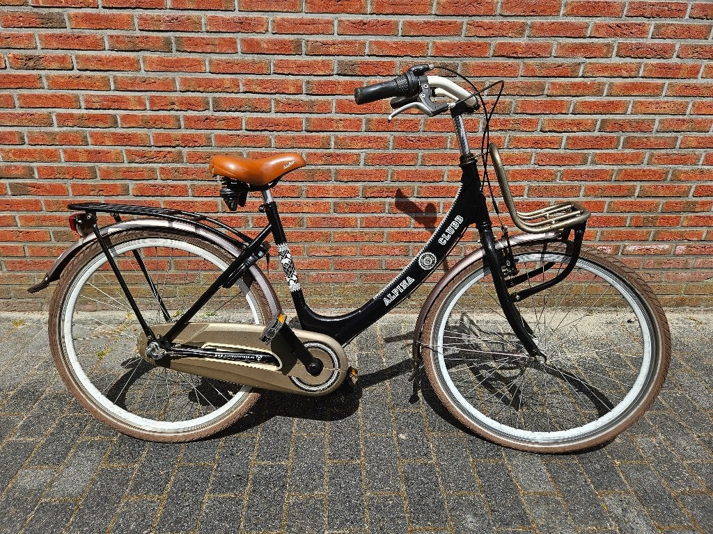 Meisjesfiets, Alpina Clubb, 26 inch, zwart, Fietsen en Brommers, Fietsen | Meisjes, Alpina Clubb, Gebruikt, Velgrem, Versnellingen