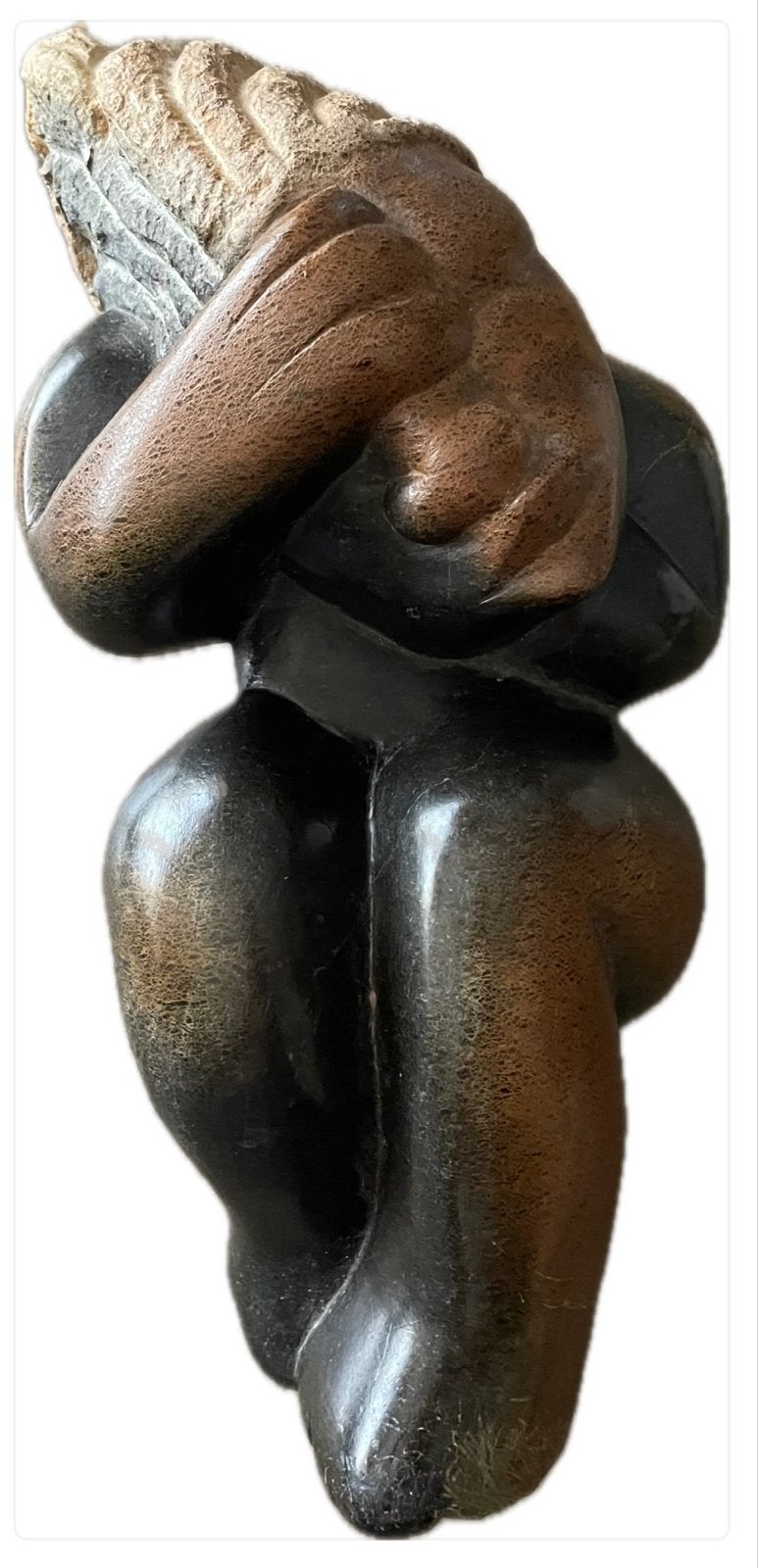 R.Chigwamba Abstracte Shona Vrouwenfiguur Serpentijn, Antiek en Kunst, Ophalen of Verzenden