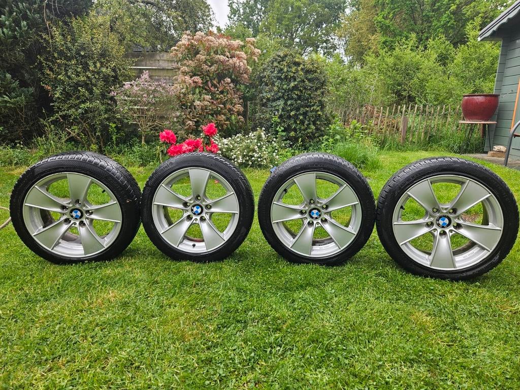 BMW Velgen met Winterbanden - 17 inch, Auto-onderdelen, Banden en Velgen, Gebruikt, Banden en Velgen, 17 inch, Personenwagen