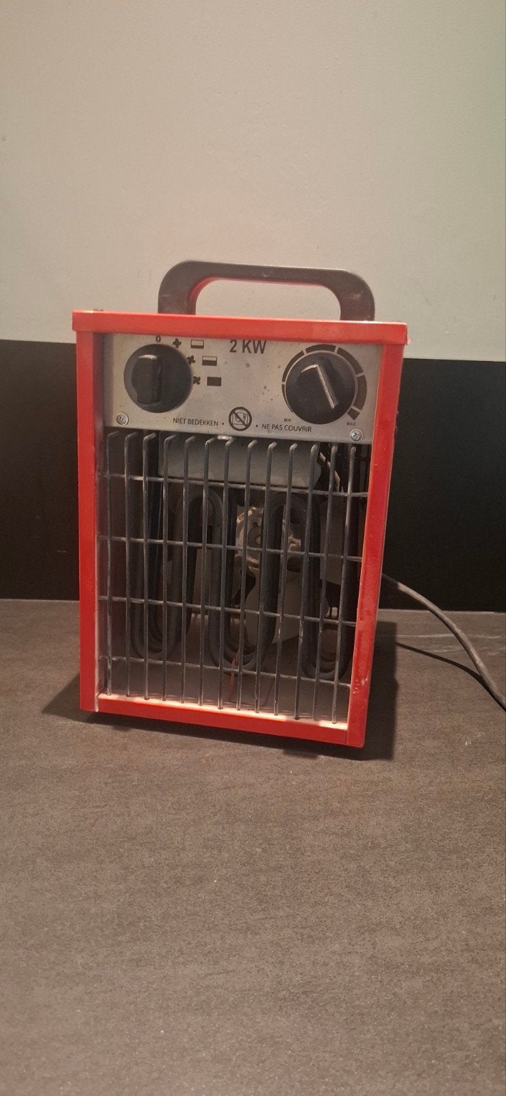 Intergamma Werkplaatskachel 2000W - Zo goed als nieuw, Ophalen, Zo goed als nieuw, 800 watt of meer, Kachel