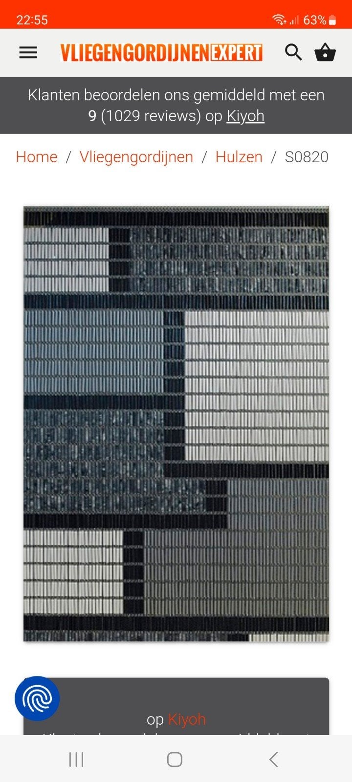 Luxe Vliegengordijn van stevige hulzen incl ophangsysteem., Ophalen, 80 tot 100 cm, Binnendeur, Zo goed als nieuw