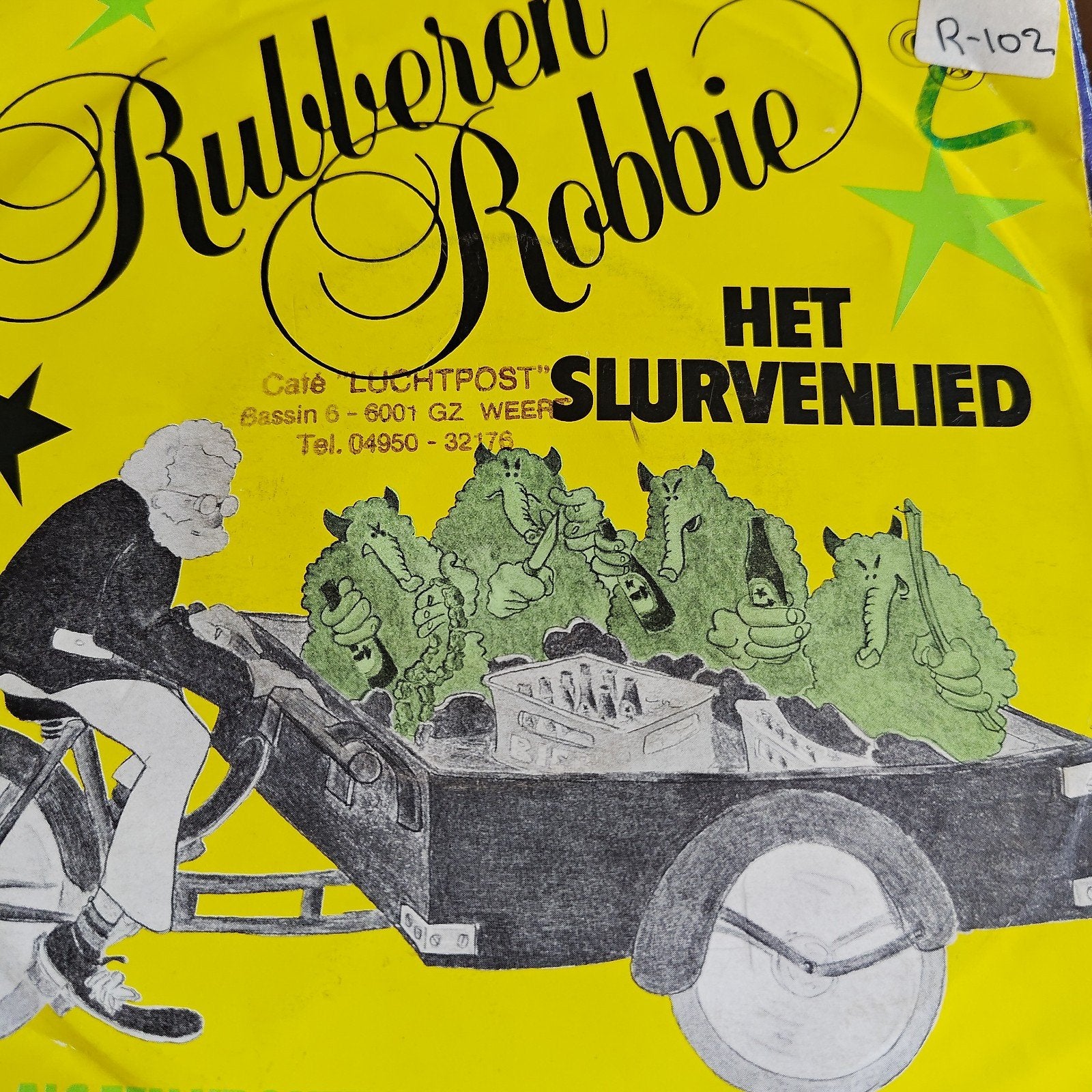 Rubberen Robbie - Het Slurvenlied (Single), Cd's en Dvd's, Vinyl Singles, Ophalen of Verzenden, Gebruikt, 7 inch, Nederlandstalig