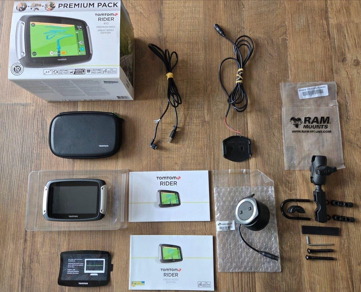 Nette Complete TomTom Rider +Dock+Ram Mount +Accu& DataKabel, Ophalen of Verzenden, Zo goed als nieuw