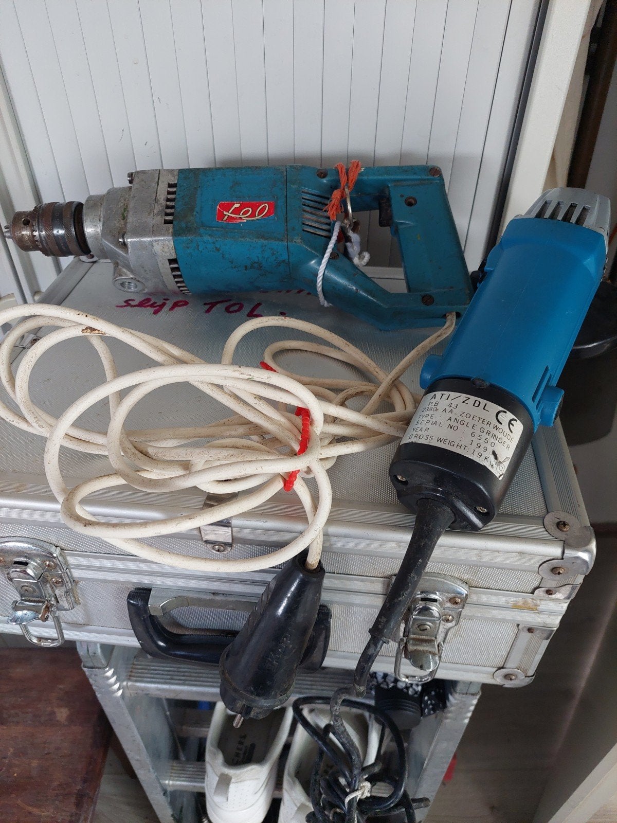 Boormachine en slijptol set - Gebruikt, Ophalen of Verzenden, Gebruikt, 400 tot 600 watt, Boormachine