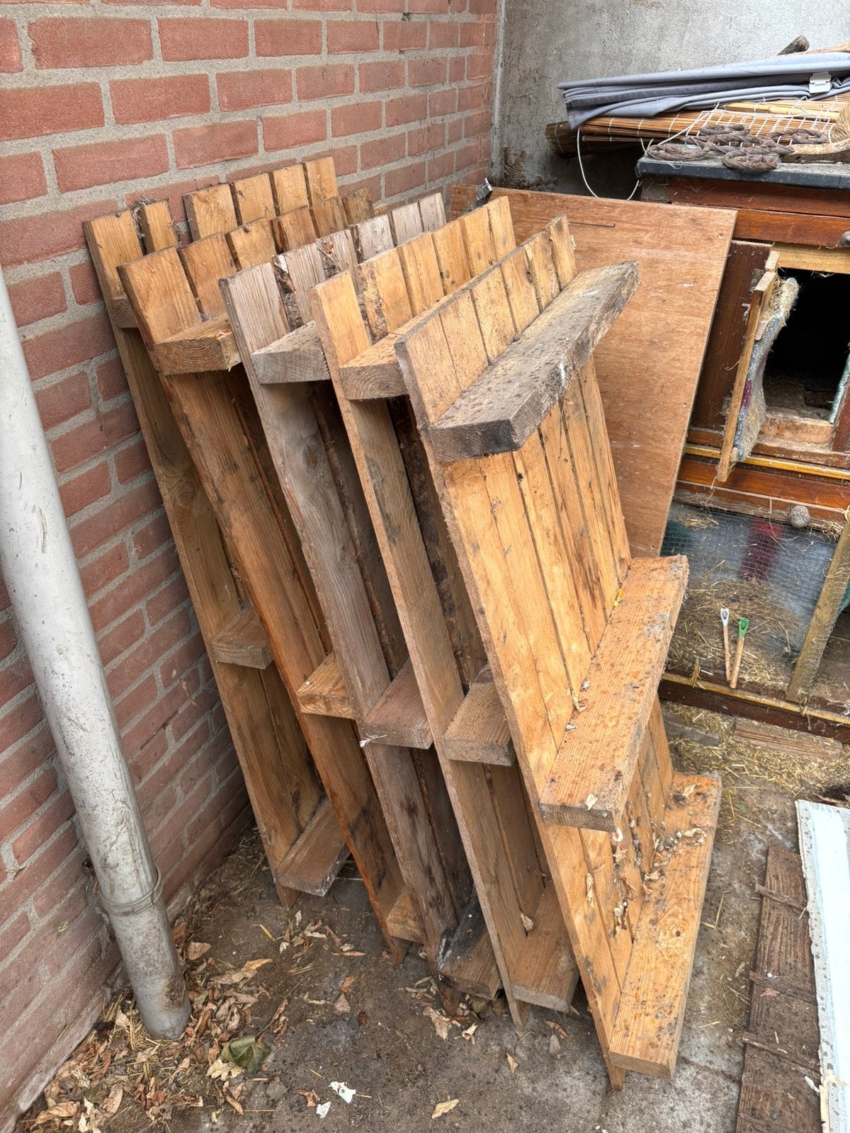 5 pallets, gratis, Ophalen, Gebruikt, Minder dan 180 cm, Planken