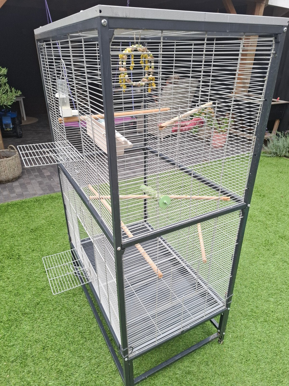 vogelkooi, Ophalen, Gebruikt, Metaal, Vogelkooi