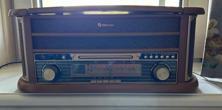 Denver Retro Houten Muziek set 4 in 1., Overige merken, Tuner of Radio, MP3-aansluiting, Ophalen of Verzenden
