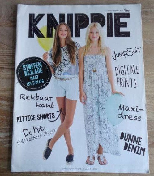 Knippie bijlage nr 1/2016 - 13 patronen in maat 134 t/m 176, Verzenden, Zo goed als nieuw, Kind, Knippie