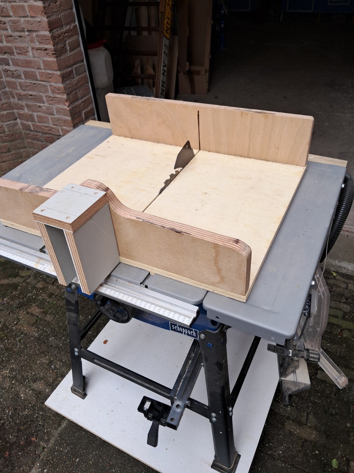 Scheppach HS100s Tafelzaag - Zo goed als nieuw, Doe-het-zelf en Verbouw, Ophalen, Cirkelzaag, Zo goed als nieuw, 1200 watt of meer