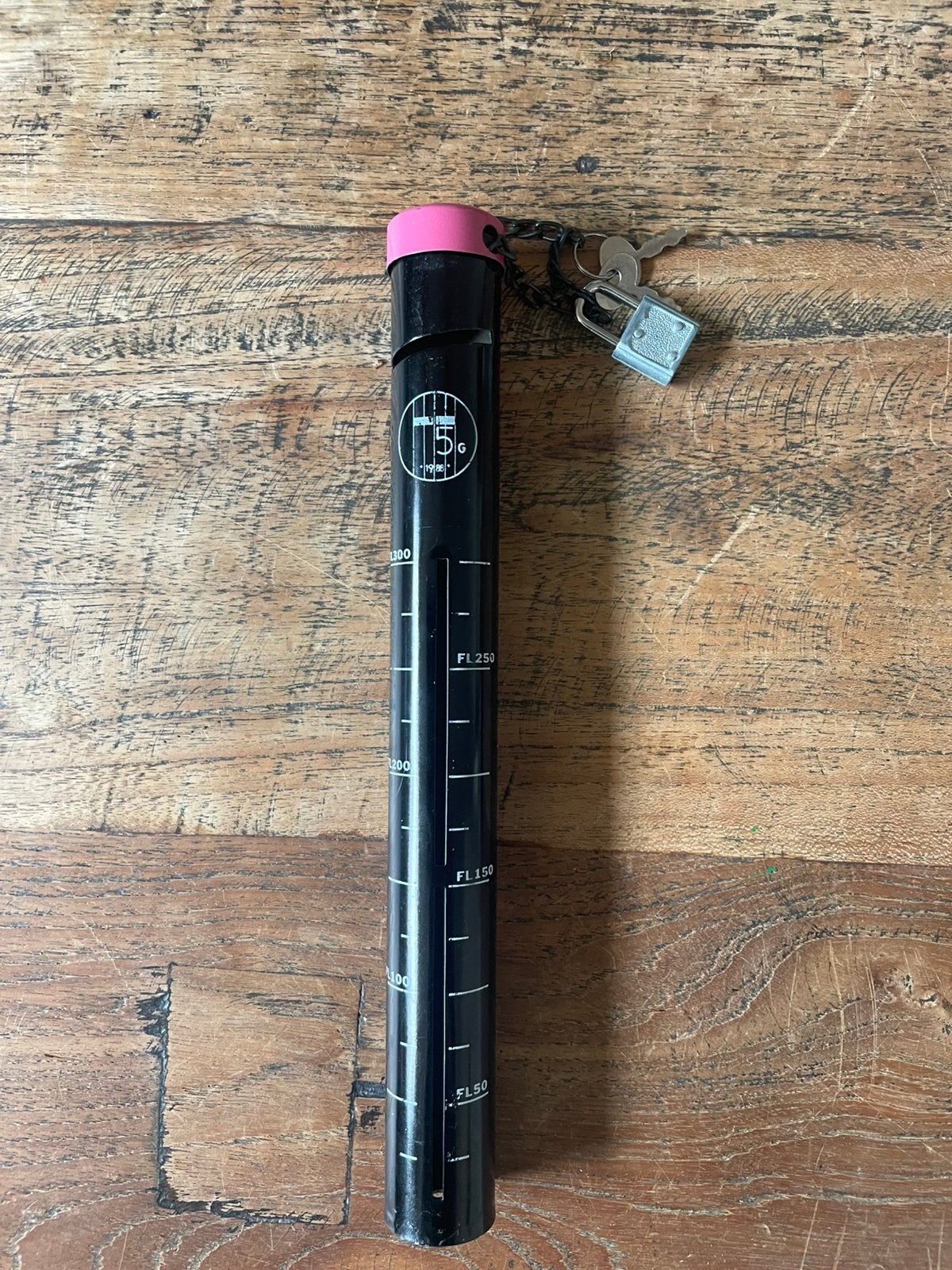 Piekenpijp 5 gulden zwart metaal met roze, Ophalen of Verzenden