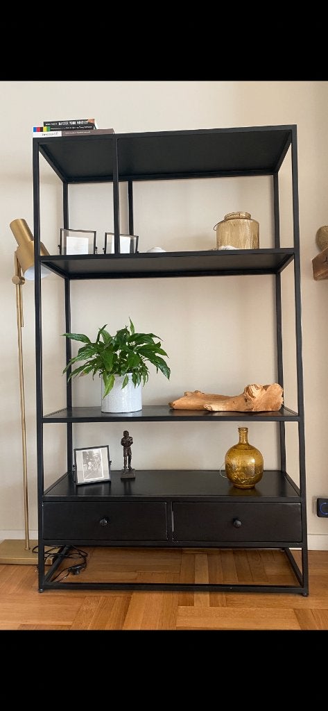 Wandkast, Huis en Inrichting, Kasten | Wandmeubels, Ophalen, Zo goed als nieuw, Minder dan 150 cm, Metaal