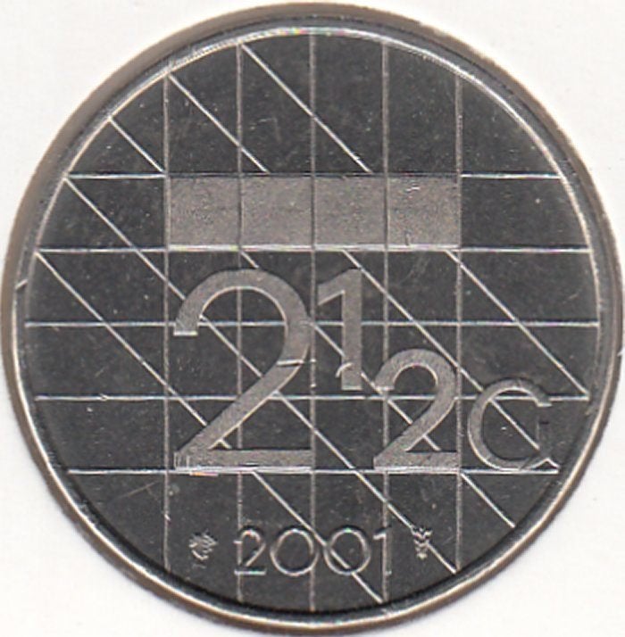 Nederland Rijksdaalder 2001 Beatrix UNC in munthouder, Ophalen of Verzenden, Koningin Beatrix, 2½ gulden, Losse munt