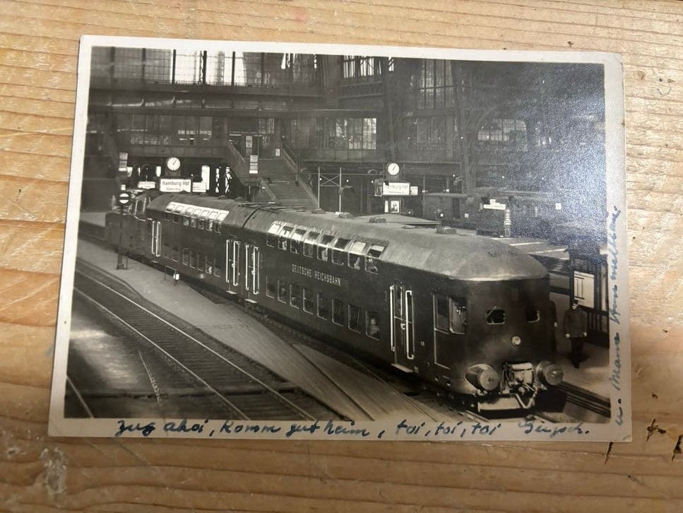Zeldzame Ansichtkaart: Duitse Spoorwegen Trein 1937, Verzamelen, Ophalen of Verzenden, Gebruikt, Trein, Kaart of Prent