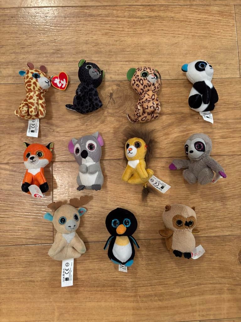 TY Beanie Boos Safari Knuffels - Diverse Dieren 2017 en 2021, Giraf, Ophalen of Verzenden, Meerkleurig, Klein (minder dan 20 cm)