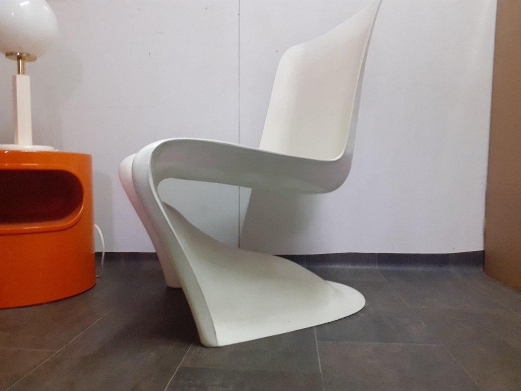 Space age design Hans Christiansen stoel wit jaren 60 retro, Huis en Inrichting, Stoelen, Kunststof, Gebruikt, Wit, ?