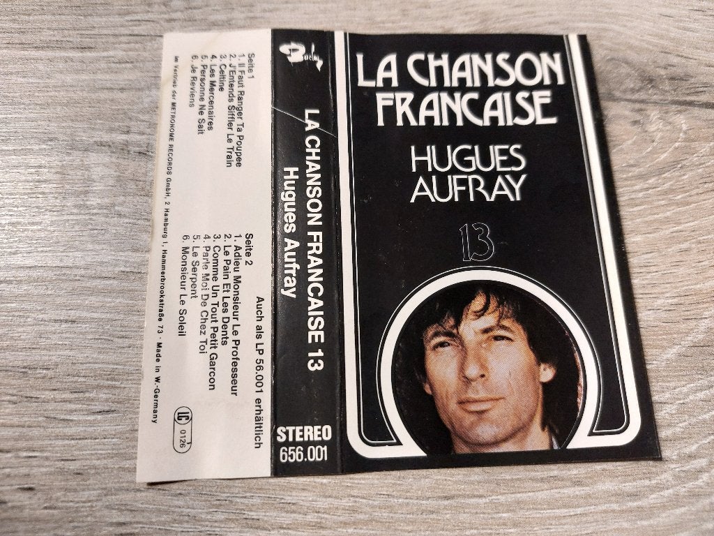 HUGUES AUFRAY - LA CHANSON FRANCAISE 13 (MC), 1 bandje, Ophalen of Verzenden, Zo goed als nieuw, Origineel