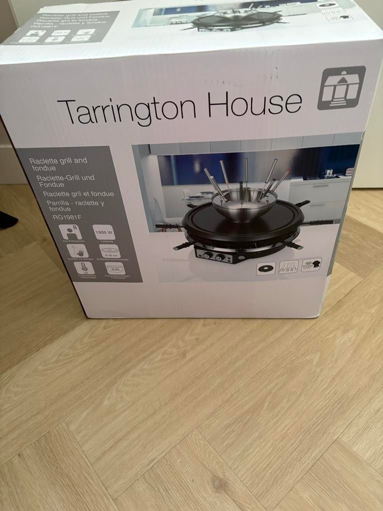 Tarrington House Raclette Grill en Fondue RG1981F, Witgoed en Apparatuur, Gourmetstellen, Ophalen of Verzenden, Nieuw, 8 personen of meer