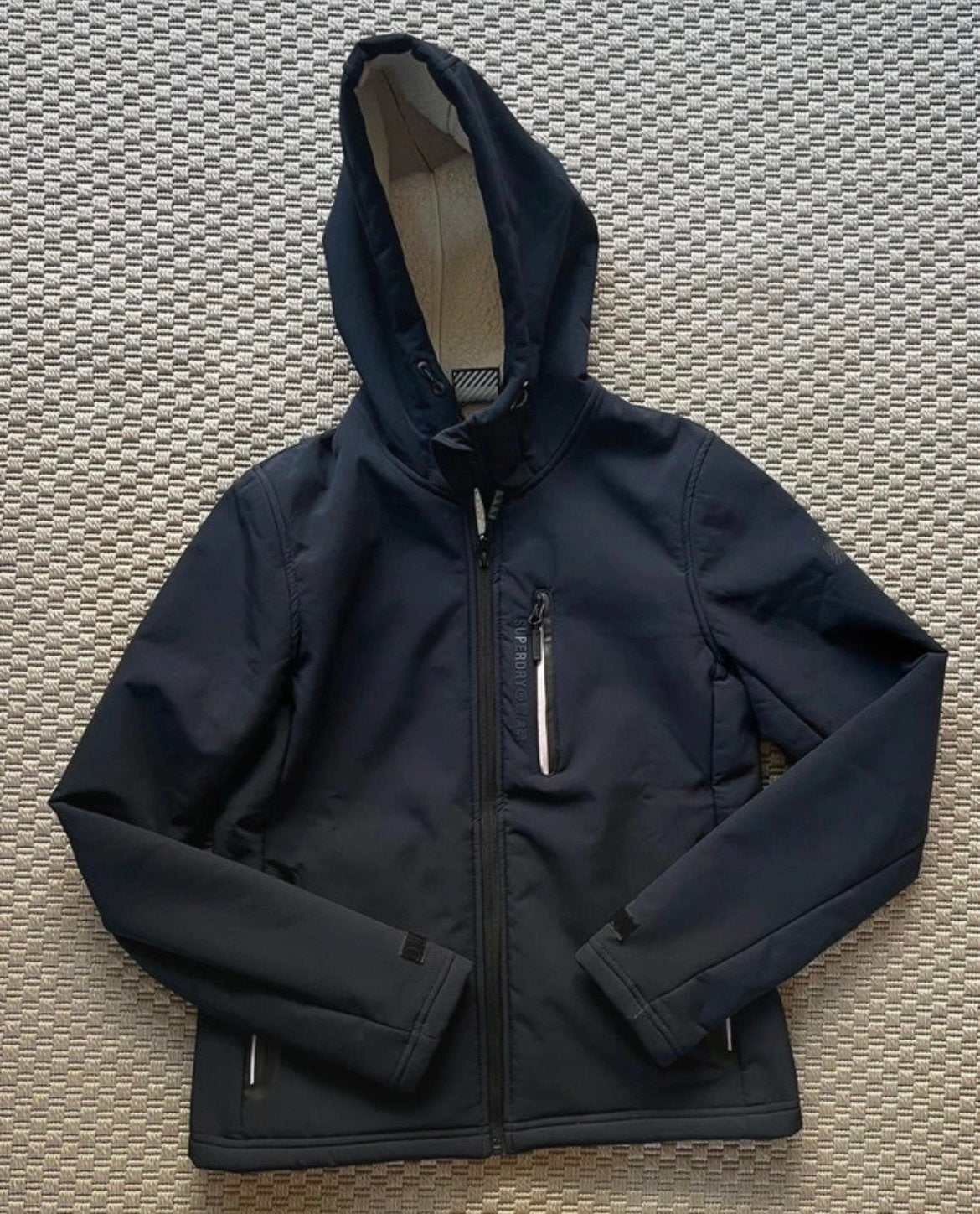 Gevoerde jas Superdry, Ophalen of Verzenden, Zo goed als nieuw, Maat 36 (S), Blauw