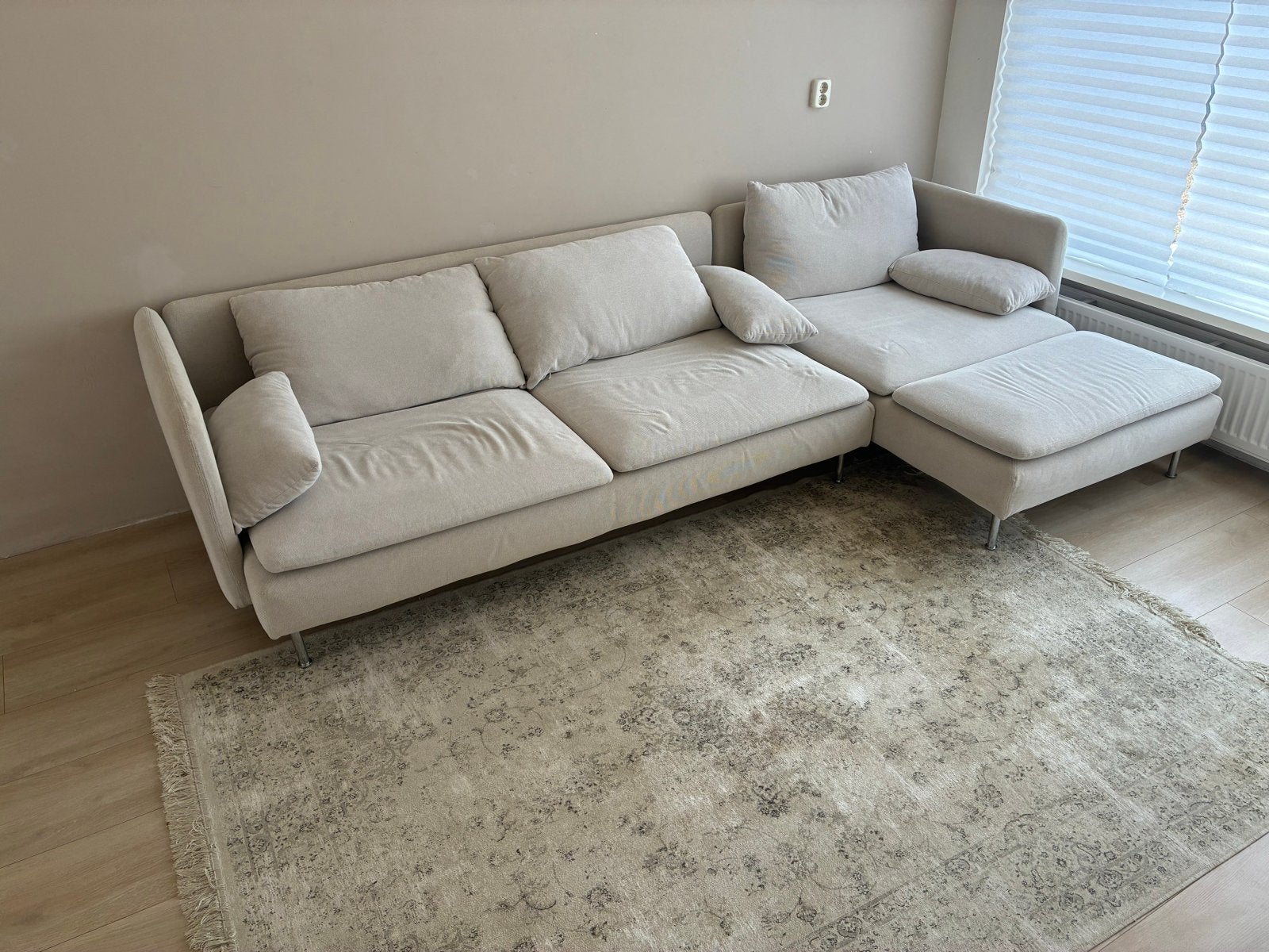 IKEA SÖDERHAMN Hoekbank 4-zits met chaise longue, Huis en Inrichting, Banken | Bankstellen, Ophalen, 250 tot 300 cm, 100 tot 125 cm