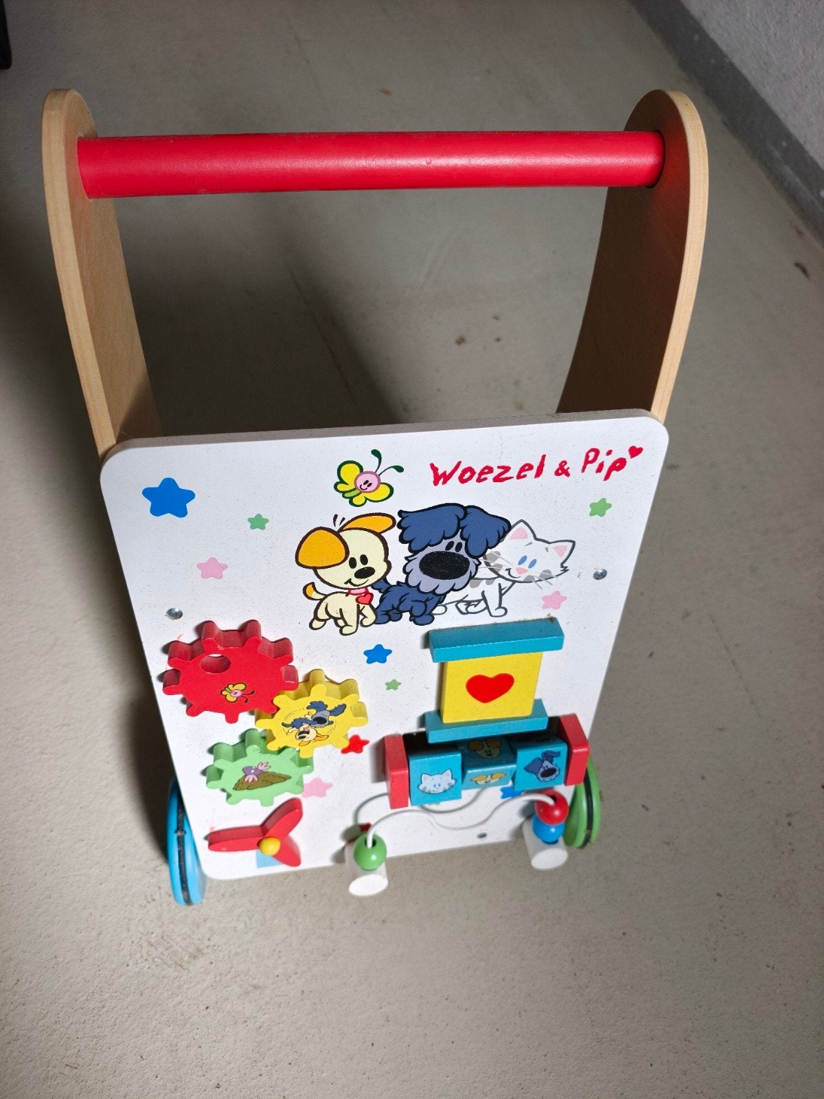 Woezel & Pip Houten Loopwagen met Activiteiten, Ophalen, Gebruikt, Overige typen, Met wieltjes