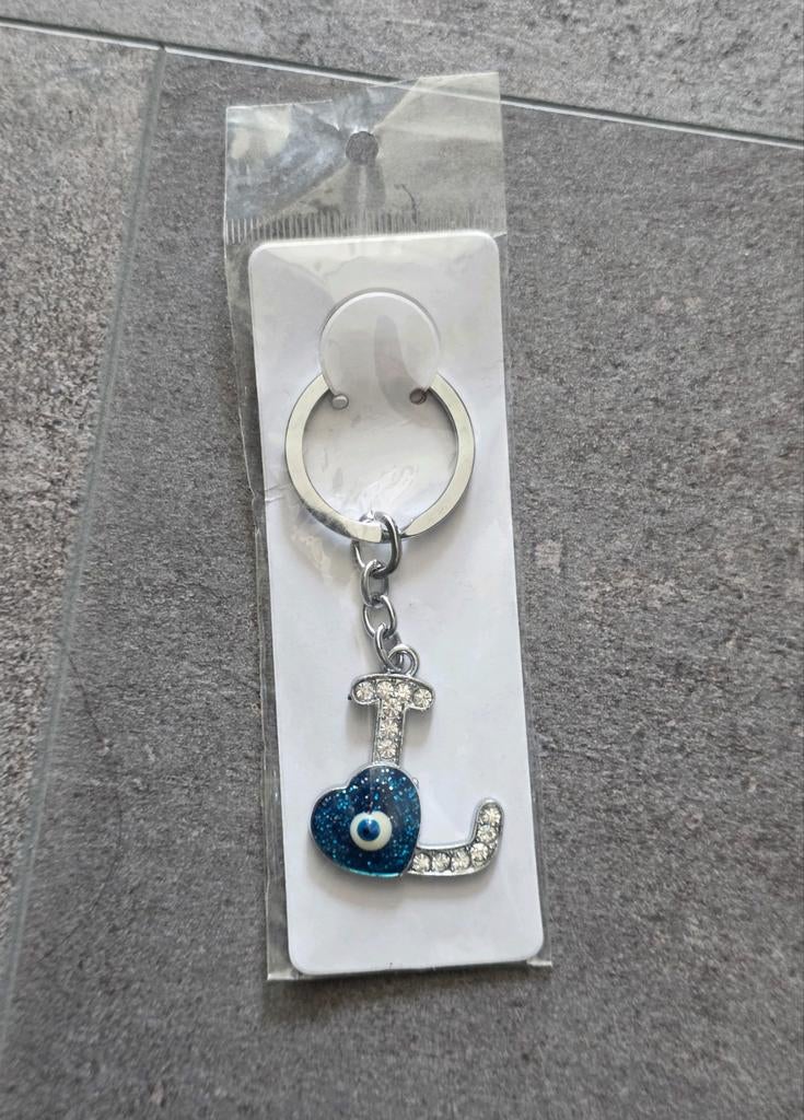 Sleutelhanger letter L boze kwade bescherm oog NIEUW, Ophalen of Verzenden, Nieuw