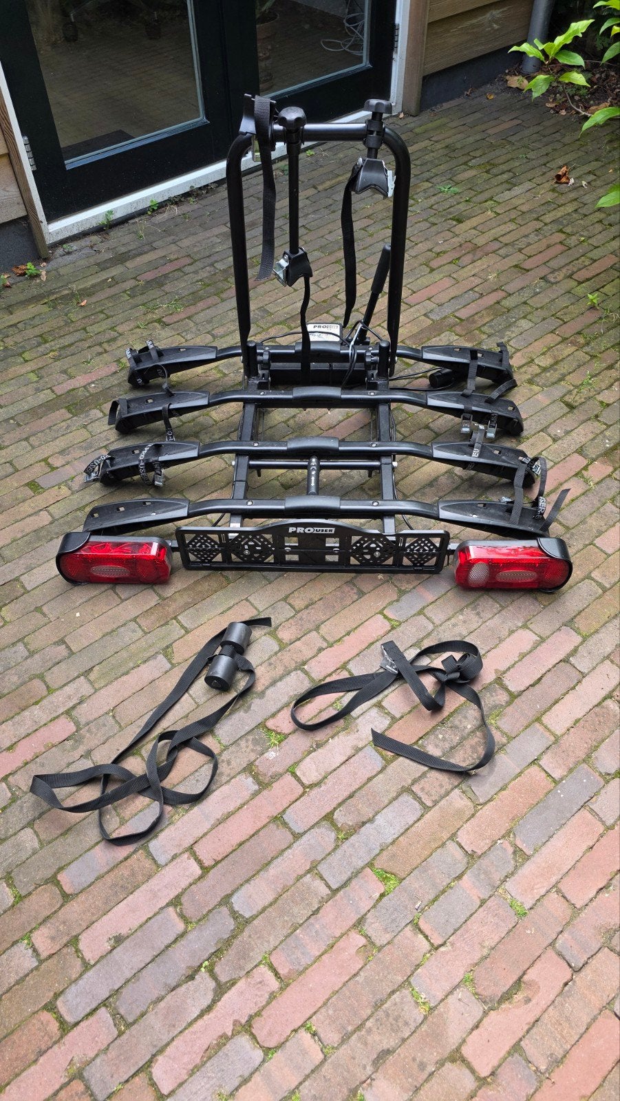 Pro User fietsendrager amber 4 voor 4 fietsen, Auto diversen, Fietsendragers, Ophalen, 3 fietsen of meer, Zo goed als nieuw, Trekhaakdrager