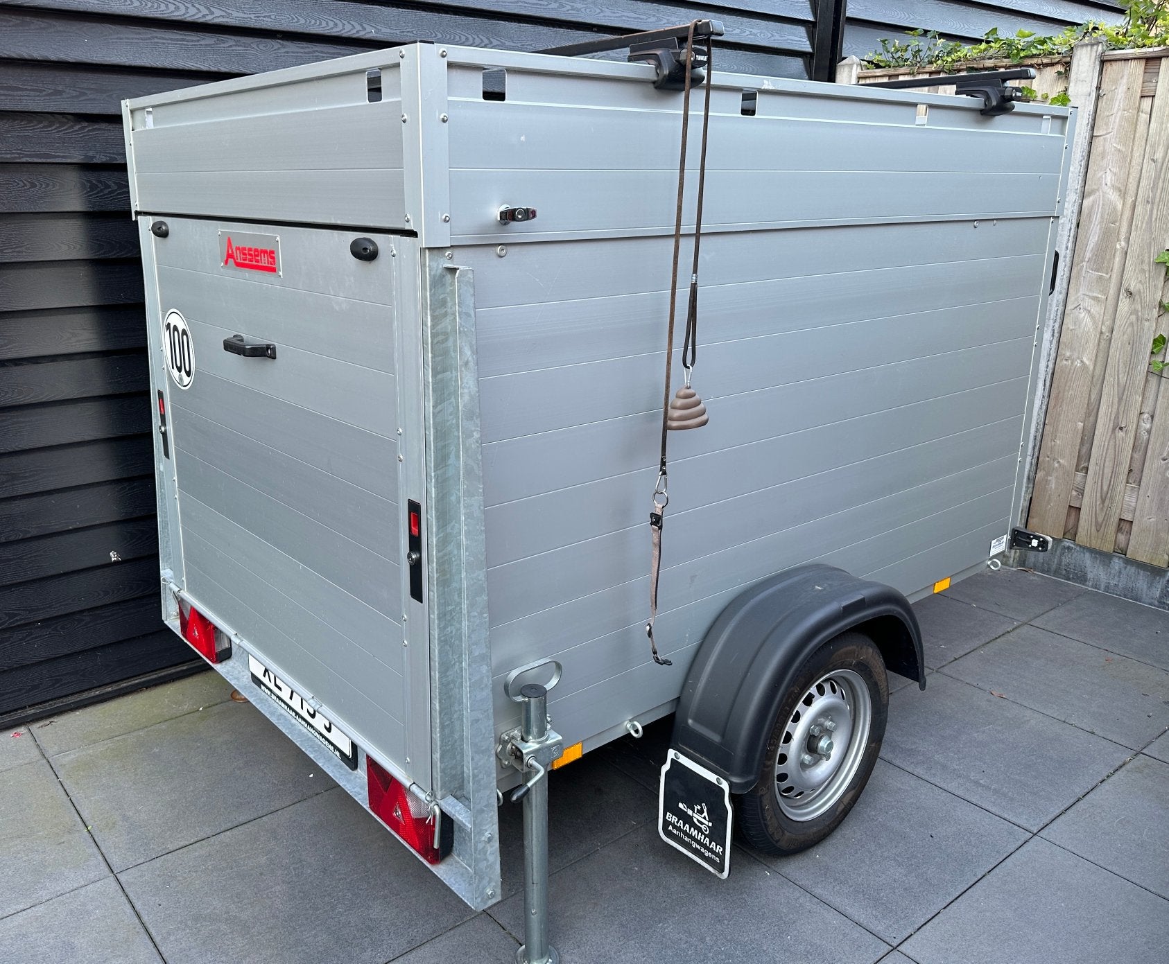 ANSSEMS GT750V bagagewagen gesloten aanhanger bakwagen, Auto diversen, Aanhangers en Bagagewagens, Ophalen, Zo goed als nieuw