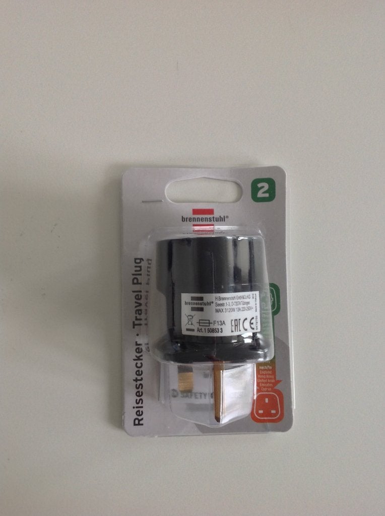Reisstekker type G nieuw, Doe-het-zelf en Verbouw, Elektra en Kabels, Ophalen of Verzenden, Nieuw, Omvormer