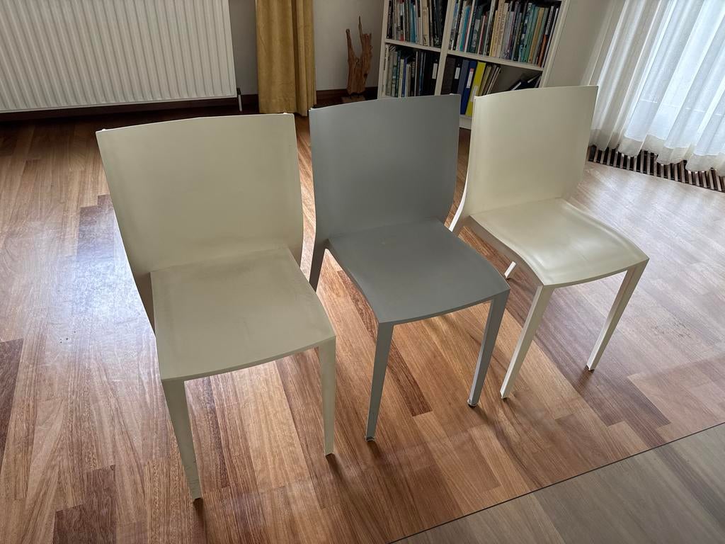 3 kunststof stoelen van Philippe Starck, Ophalen, Kunststof, Gebruikt, Overige kleuren