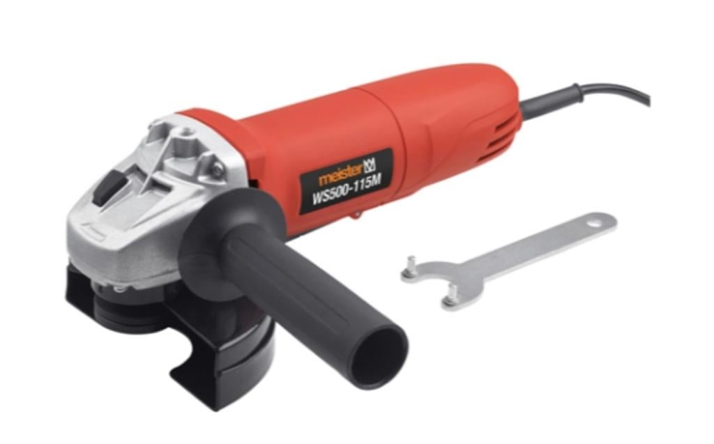 Haakse slijper 500W-115mm Meister, Ophalen, Nieuw