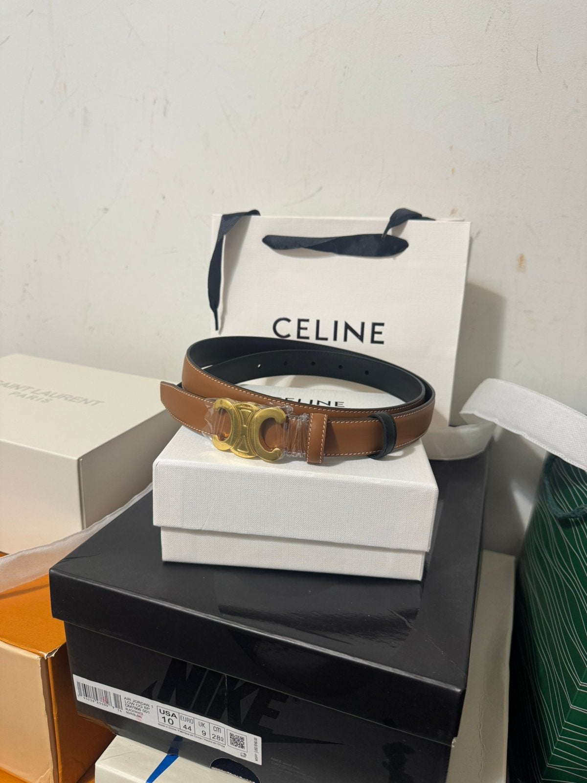 CELINE  Triomphe-belt bruin/goud, Ophalen of Verzenden, Nieuw