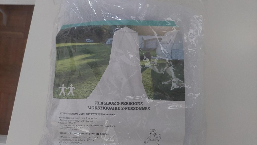 Klamboe 2-persoons en horrengaas tegen insecten, Ophalen, Nieuw