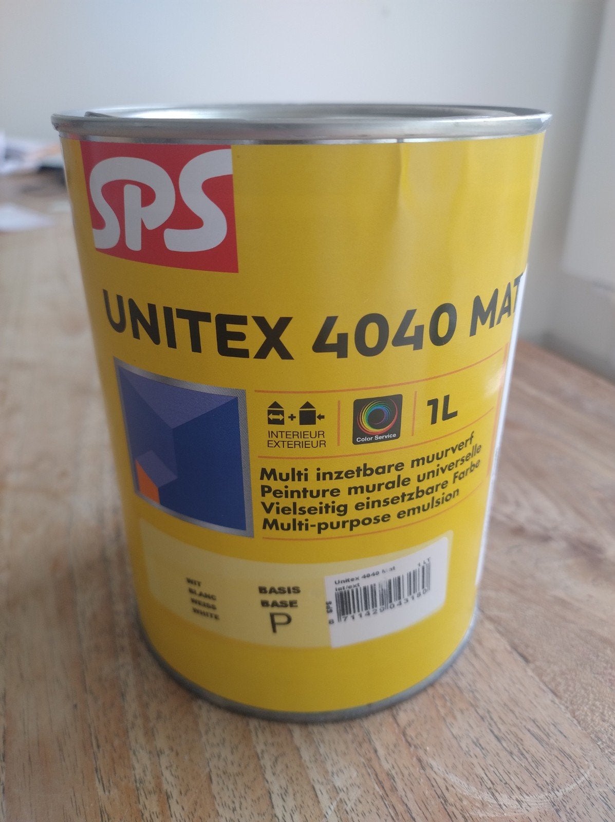 SPS Unitex 4040 Mat muurverf 1L - Lemonade GY1006-1992, Ophalen of Verzenden, Nieuw