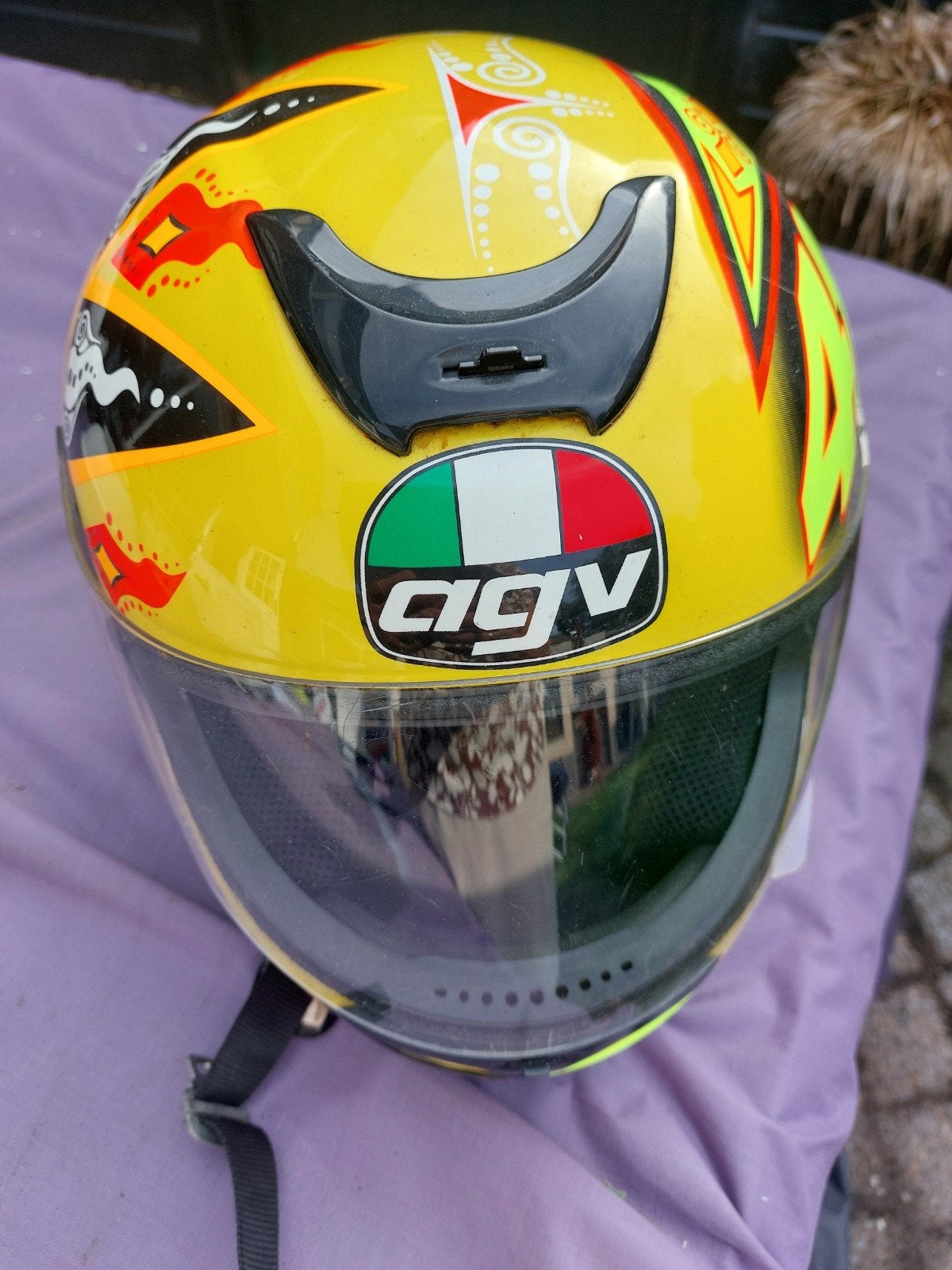 AGV K Series Integraalhelm - Maat S - Geel/Zwart Design, Motoren, Ophalen, Heren, S, Tweedehands