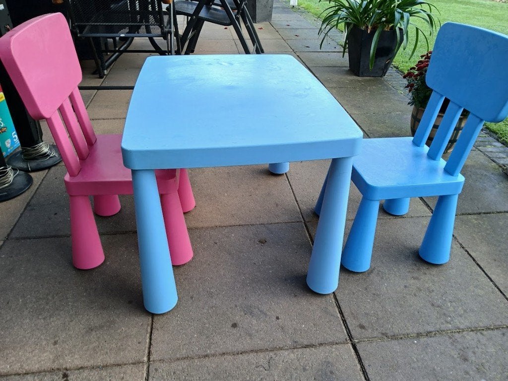Ikea Mammut kindertafel met 2 stoeltjes, Ophalen, Gebruikt, Tafel(s) en Stoel(en)