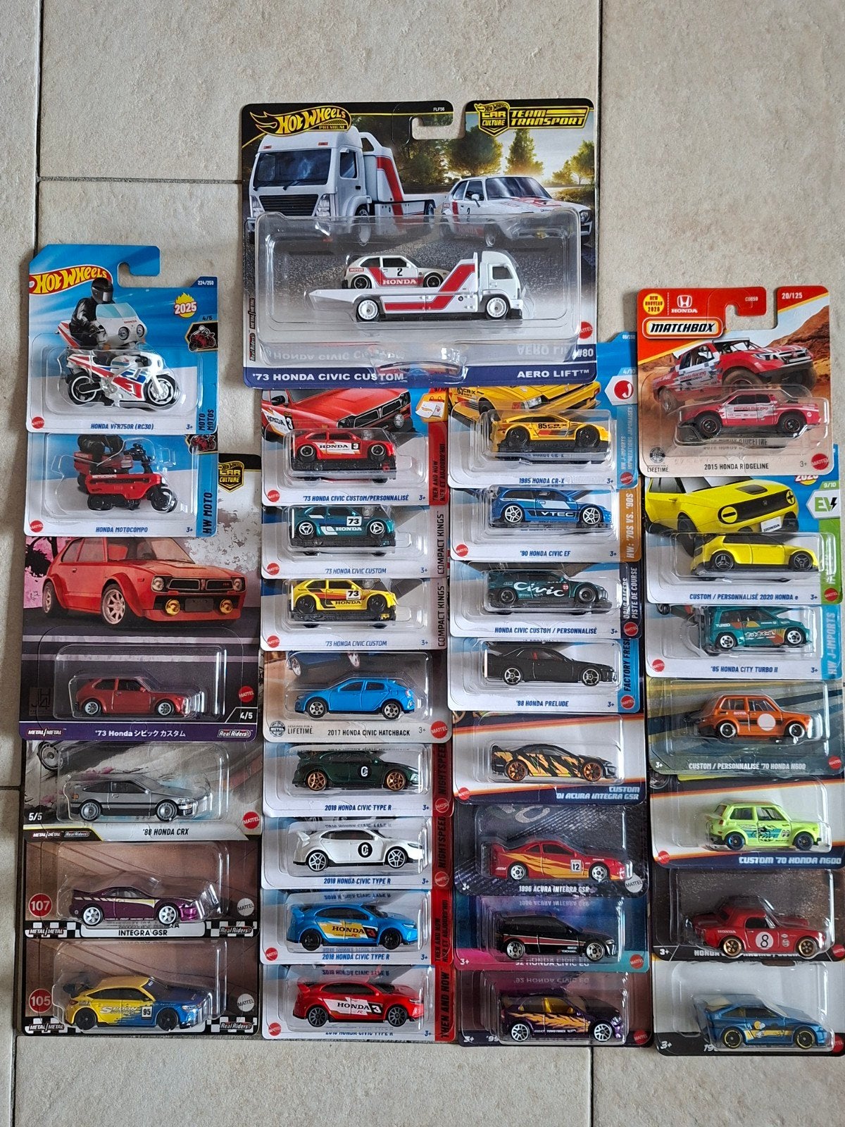 Grote collectie Hot Wheels en Matchbox Honda modellen, Ophalen of Verzenden, Nieuw, Auto