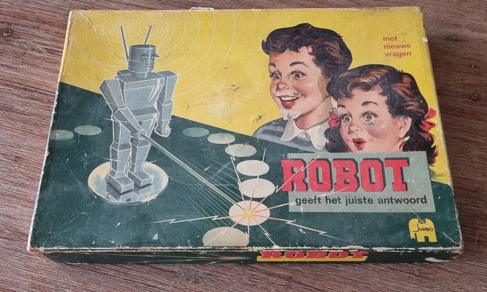 Vintage Robot Geef Antwoord Op Uw Vragen Gezelschapsspel, Een of twee spelers, Ophalen of Verzenden, Gebruikt, Jumbo / Hausemann & Hötte nv Amsterdam