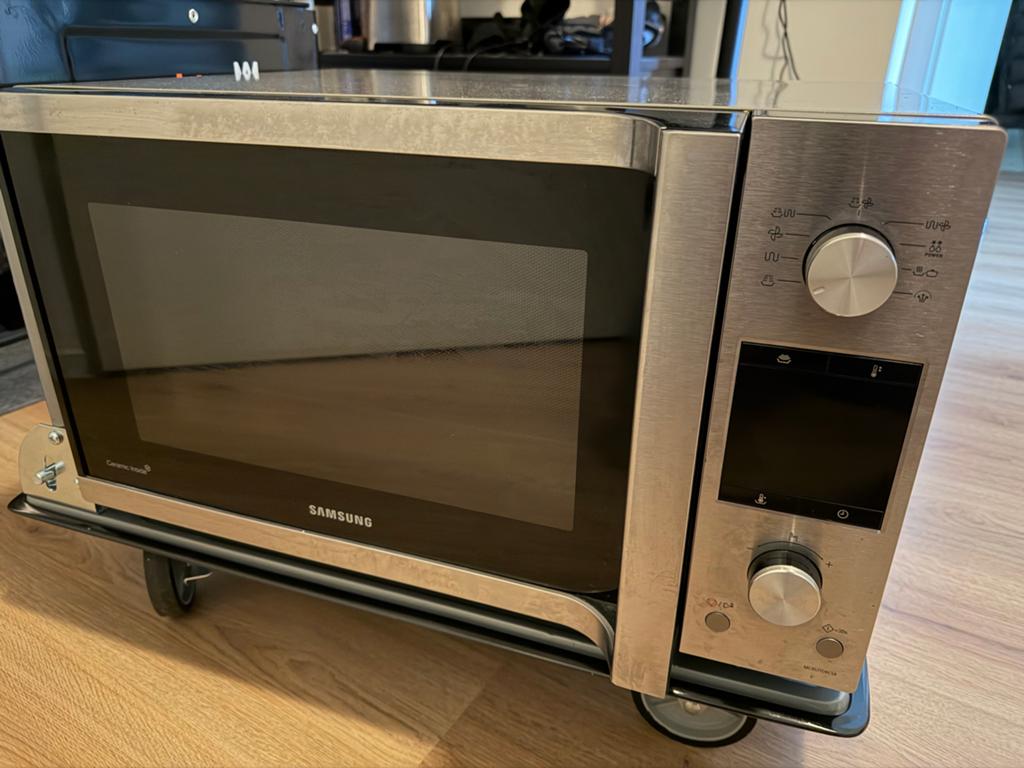 Samsung MC457TDRCSR Combimagnetron - Zilver, Witgoed en Apparatuur, Magnetrons, Ophalen, Combimagnetron, Gebruikt, Grill