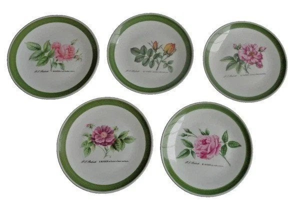 Hutschenreuther Redouté Rosier 5 taartbordjes 15cm, Coolsingel 104, 3011 AG Rotterdam, Netherlands, Overige merken, Verzenden