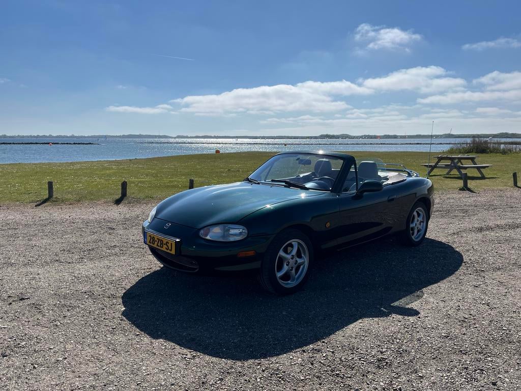 Mazda MX-5 1.6 I 2000 Groen, Achterwielaandrijving, 40 €/maand, 4 cilinders, Cabriolet