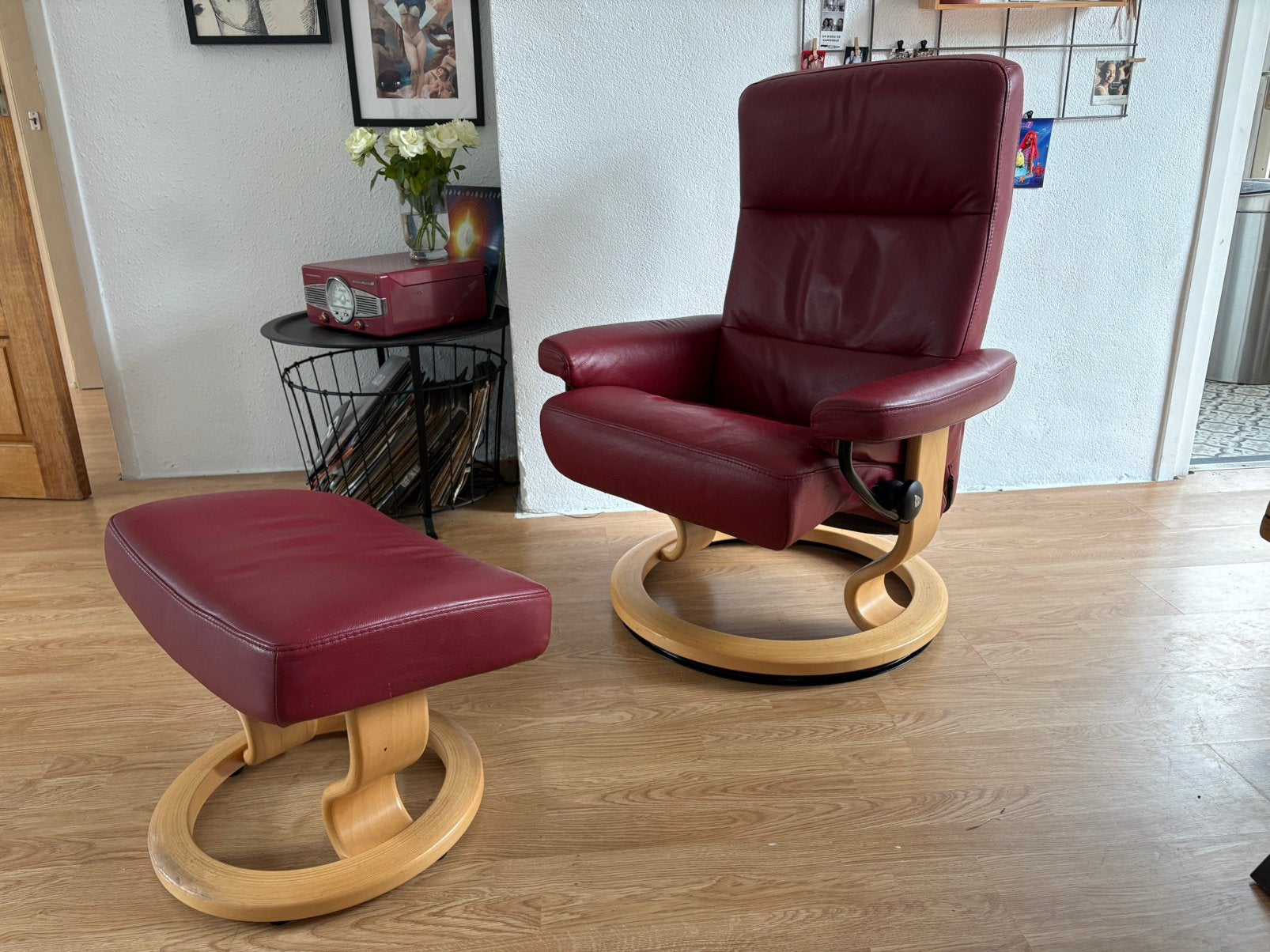Stressless Consul relaxfauteuil -  Leer (bezorging mogelijk), Ophalen, 75 tot 100 cm, Zo goed als nieuw, 50 tot 75 cm