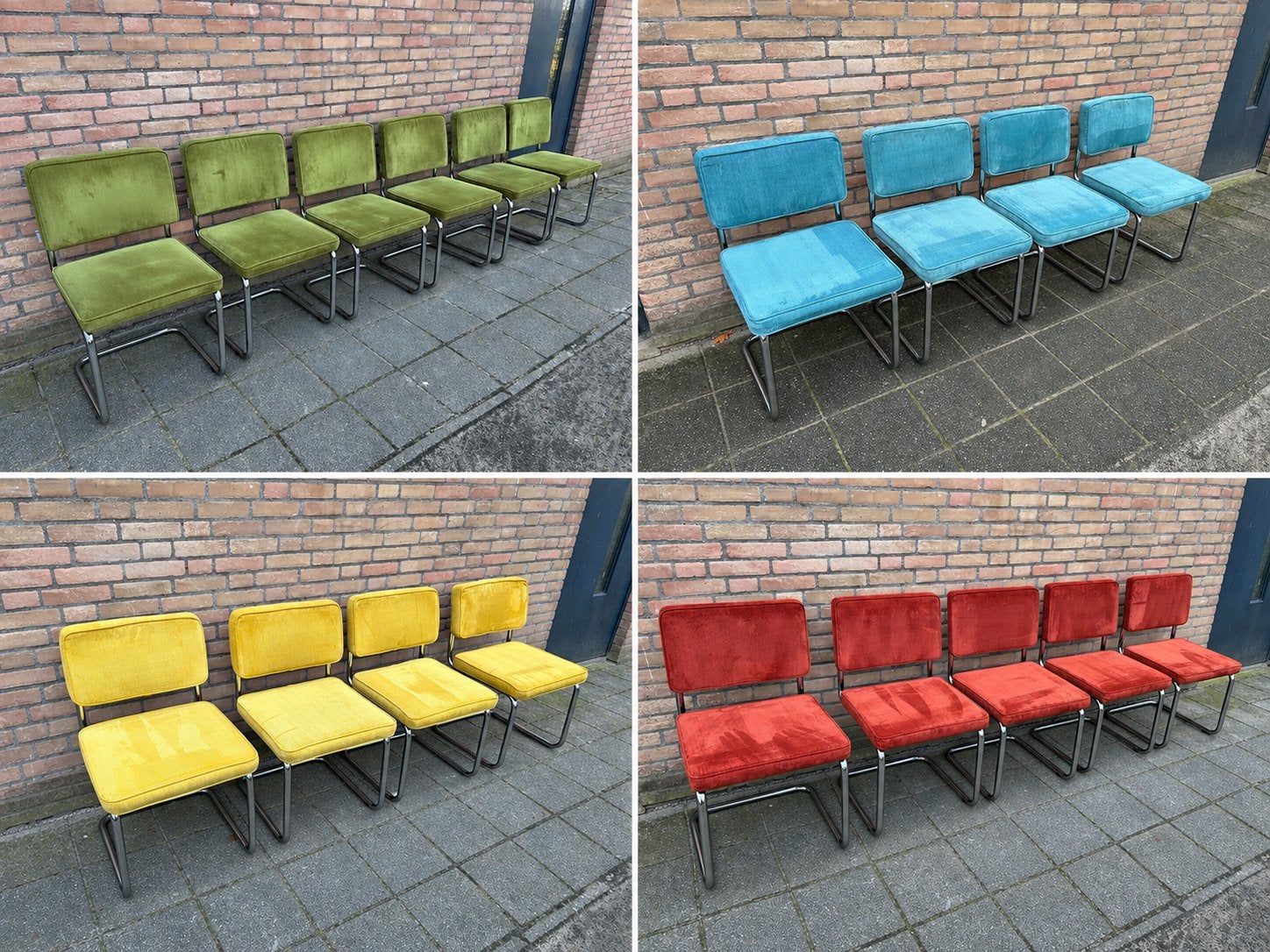 Verschillende Ribstof, Ridge Rib, Zuiver, stoelen te koop, Huis en Inrichting, Ophalen, Gebruikt, Overige kleuren, Hout