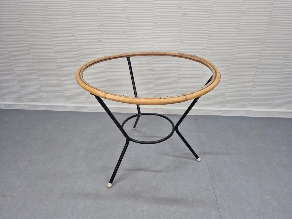 Rohé Noordwolde salontafel. Vintage tafeltje rotan opknapper, Huis en Inrichting, Tafels | Bijzettafels, Ophalen, ., ., .