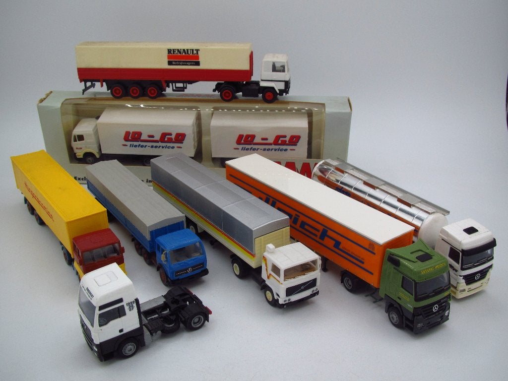 AWM Wiking Herpa - Kavel miniatuur vrachtwagens 1:87, Ophalen of Verzenden, Gebruikt, Bus of Vrachtwagen, Herpa