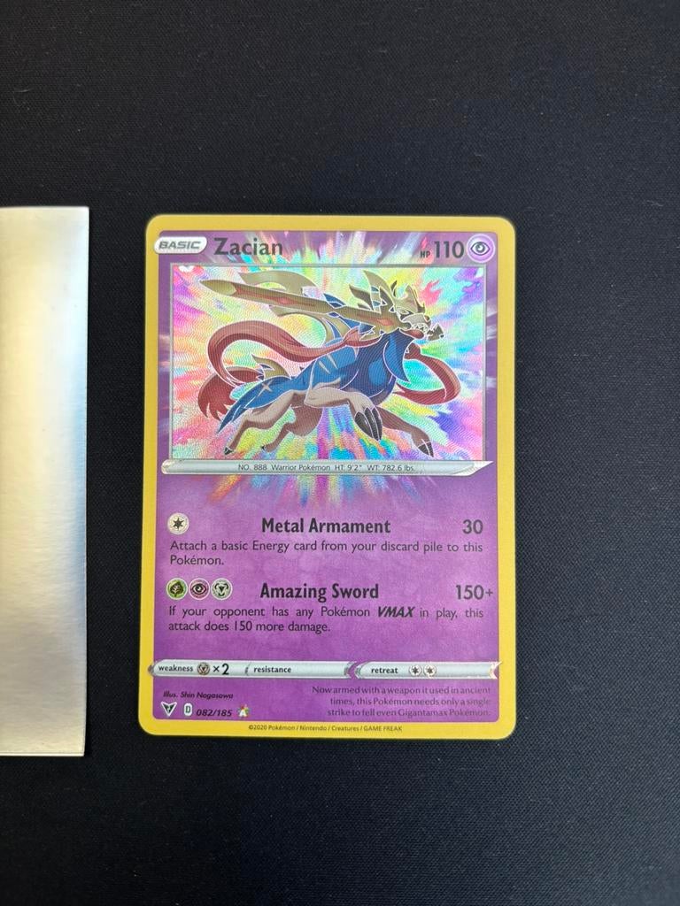 Zacian 082/185, Ophalen of Verzenden, Zo goed als nieuw, Losse kaart, Foil