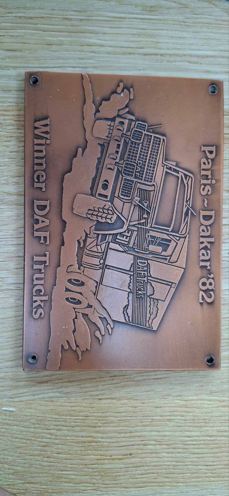 DAF Trucks Paris-Dakar '82 Winner Plaquette, Ophalen, Gebruikt, Auto's