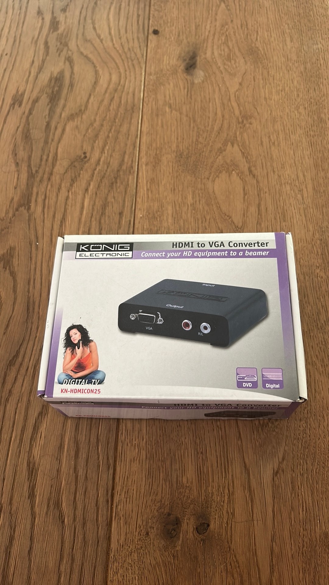 König HDMI naar VGA converter – KN-HDMICON25, Ophalen of Verzenden, Zo goed als nieuw