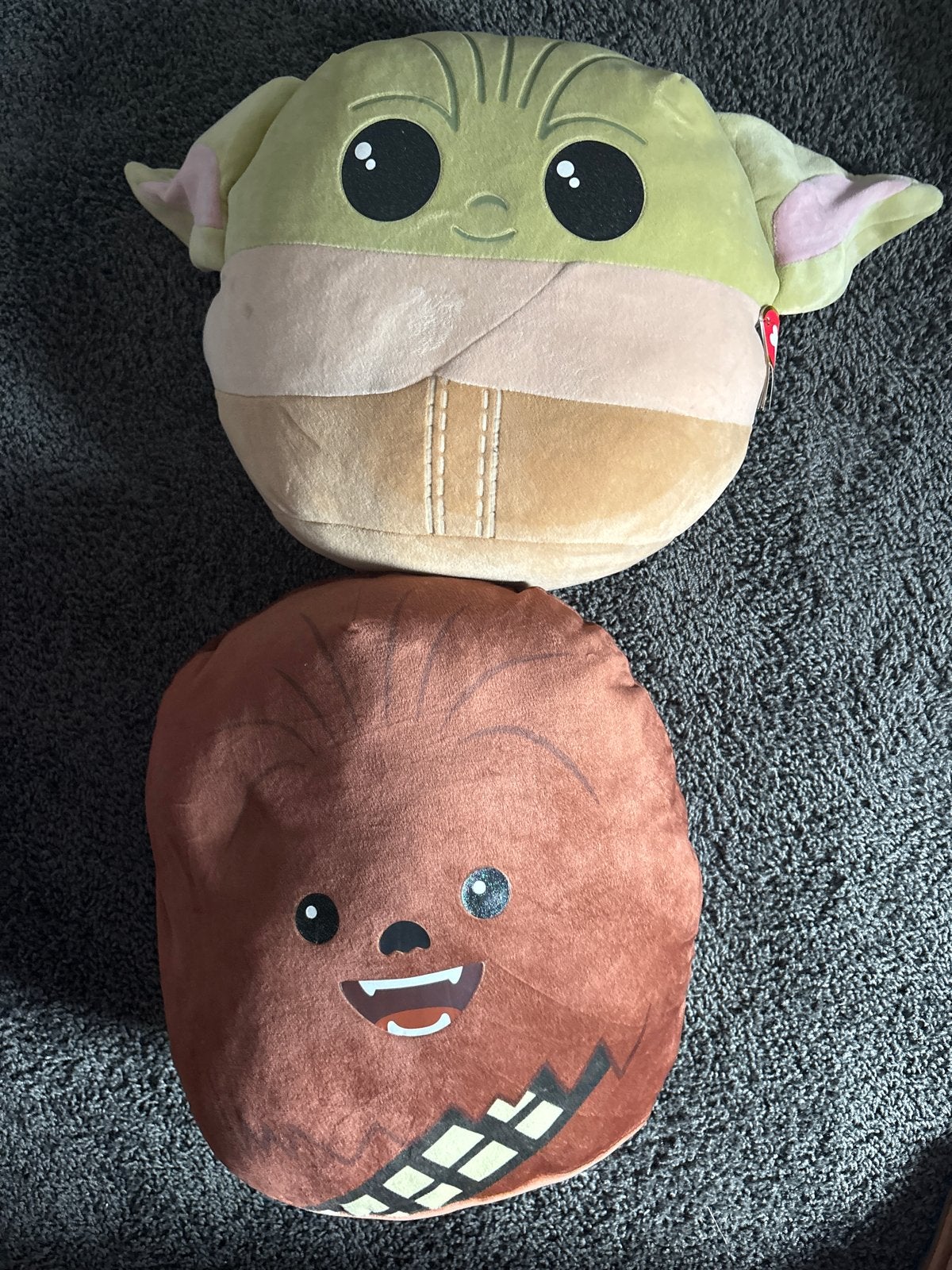Star Wars Squishmallows: Grogu & Chewbacca knuffels, Overige typen, Ophalen of Verzenden, Zo goed als nieuw, Middelgroot (20 tot 80 cm)