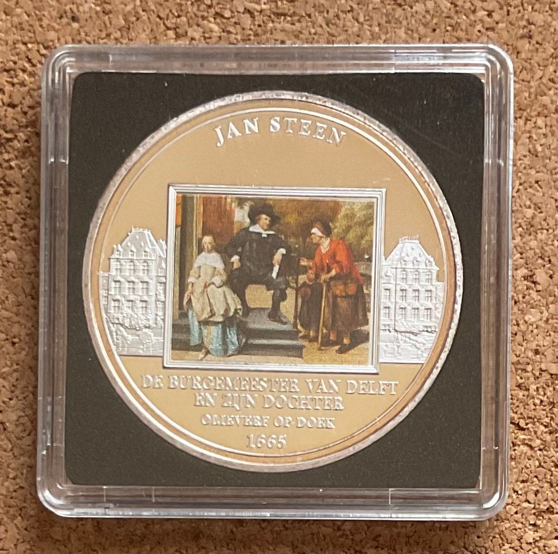 Penning Rijksmuseum JAN STEEN Burgemeester van Delft Dochter, Postzegels en Munten, Ophalen of Verzenden, Overige materialen